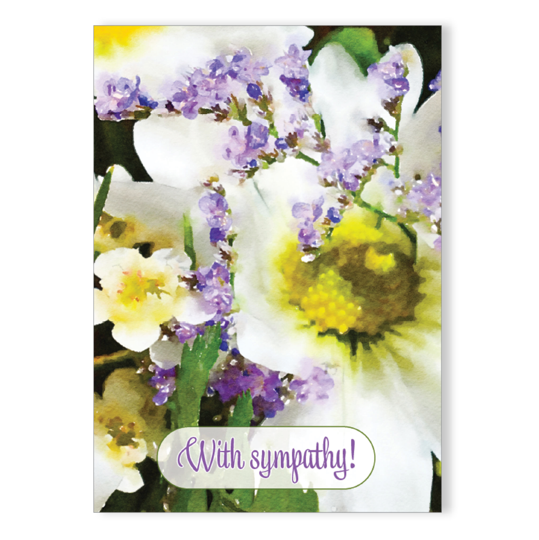Sympathy card, with scripture
