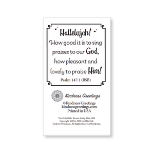 Mini blessings—Sing hallelujah, with scripture (includes 10 mini cards)