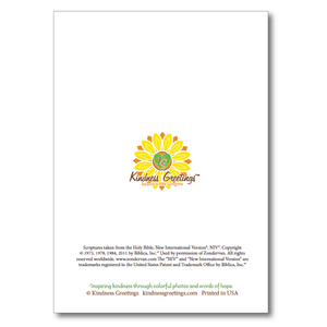 Inspirational card, with scripture (blank inside), with coordinating mini card