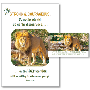 Inspirational card, with scripture (blank inside), with coordinating mini card