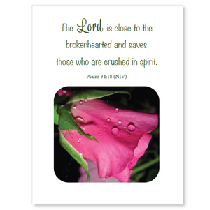 Sympathy card, with scripture