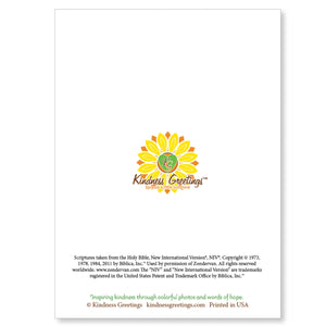 Inspirational card, with scripture (blank inside)
