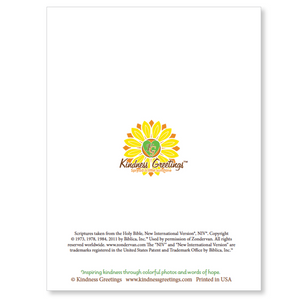 Sympathy card, with scripture