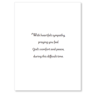 Sympathy card, with scripture