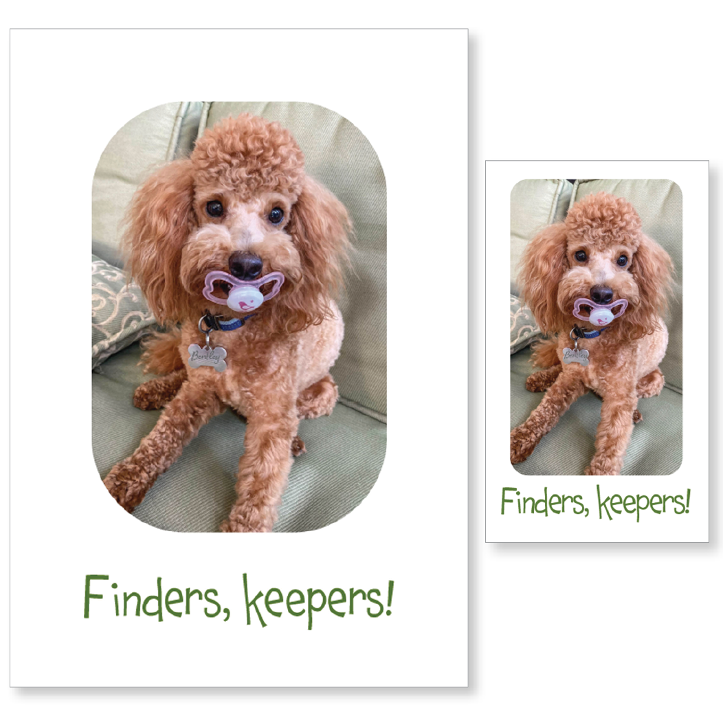 Birthday card, with coordinating mini card