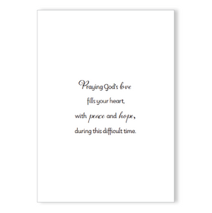 Sympathy card, with scripture