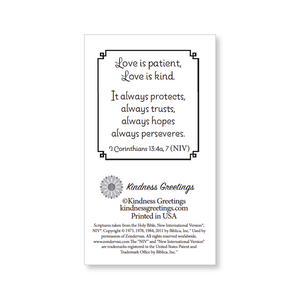 Mini blessings—Love never fails, with scripture (includes 10 mini cards)