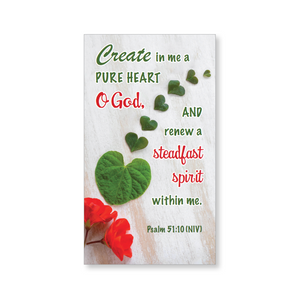 Mini blessings—Create in me a pure heart, with scripture (includes 10 mini cards)