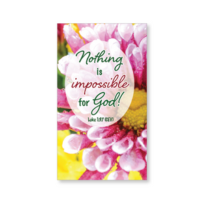 Mini blessings—Nothing is impossible for God, with scripture (includes 10 mini cards)