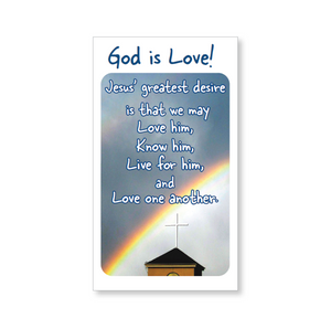 Mini blessings—God is love, with scripture (includes 10 mini cards)