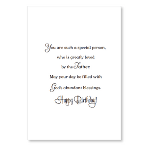 Birthday card, with scripture