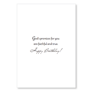 Birthday card, with scripture