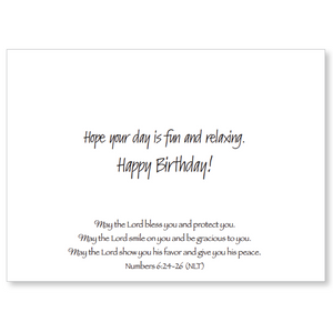 Birthday card, with scripture