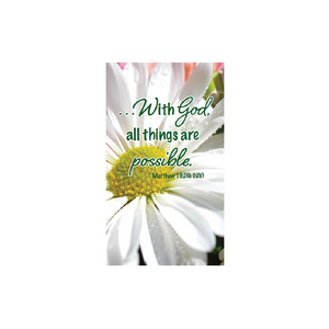 Boxed greeting cards: floral variety, with scripture