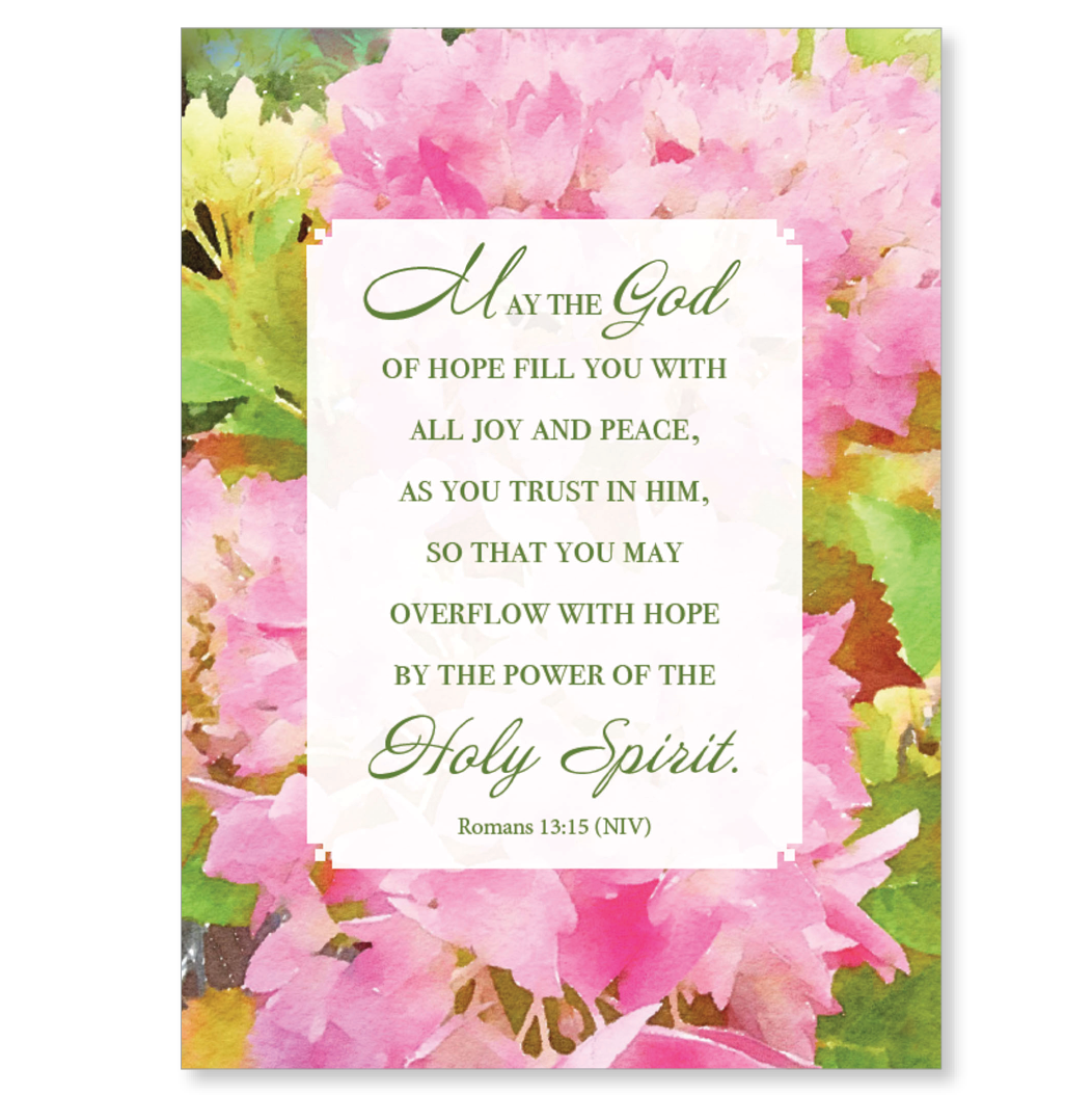 Inspirational card, with scripture (blank inside)