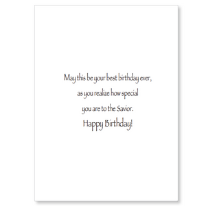 Birthday card, with scripture