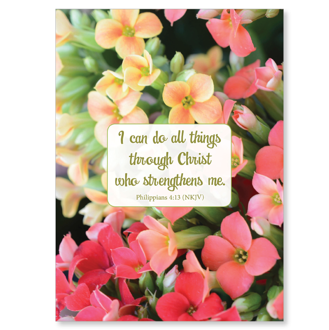 Inspirational card, with scripture (blank inside)